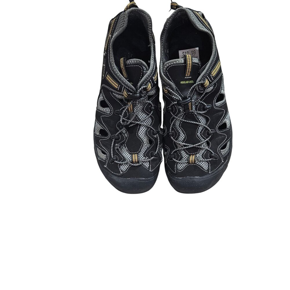 Highland Creek Mens Size 13 Riptide 2 Black Closed-Toe Hiking Sandals With Adjus